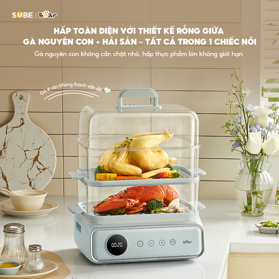 Nồi hấp điện đa năng Bear DZG-P20W7 - Ảnh 6