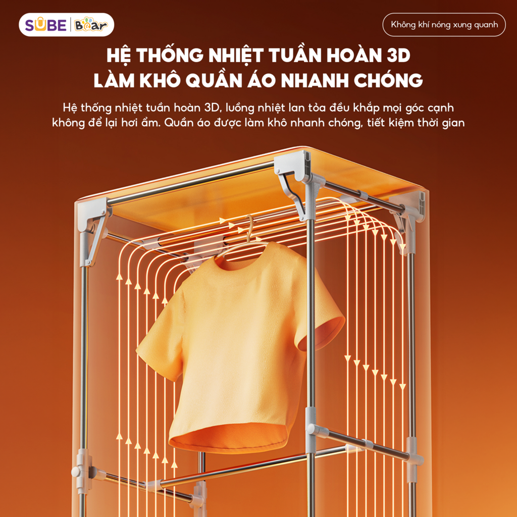Tủ sấy quần áo Bear PCD-4H12G - Ảnh 6
