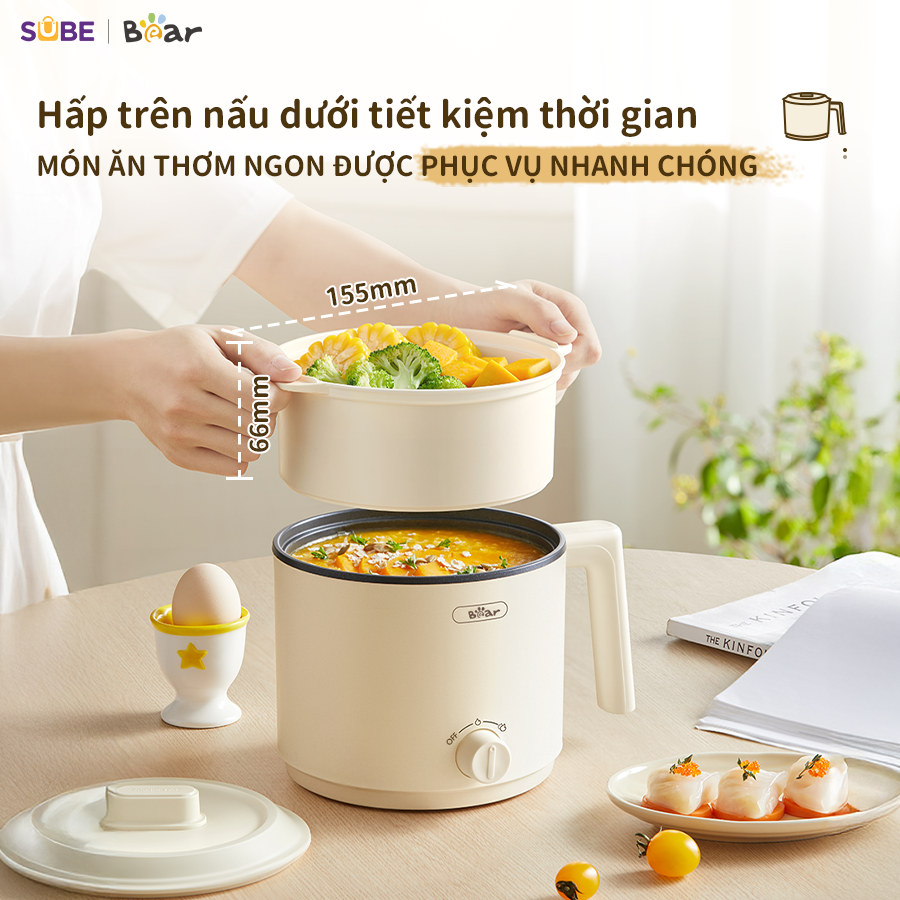 Nồi nấu điện đa năng Bear MC-4H16H - Ảnh 2