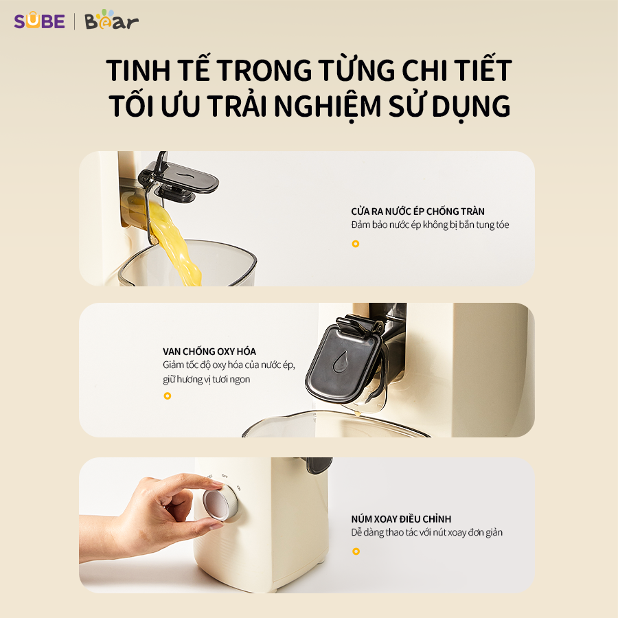 Máy ép trái cây Bear SJ-4H01T - Ảnh 6