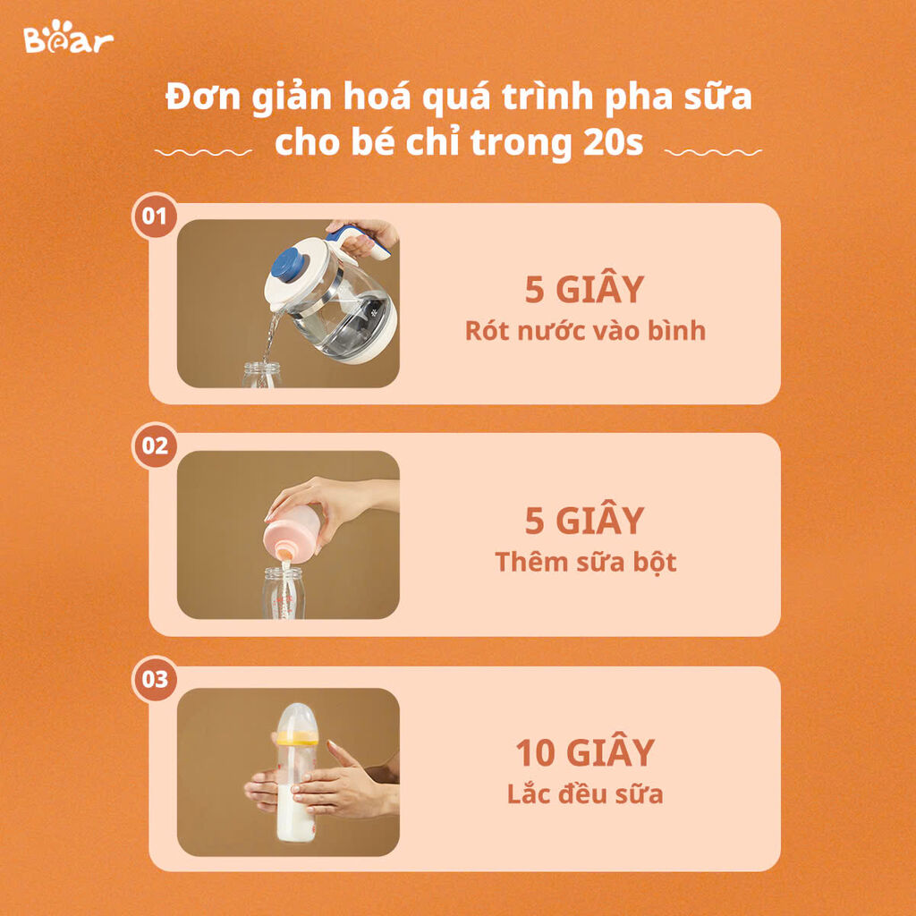 Máy hâm sữa tiệt trùng Bear WW-4H12L - Ảnh 5