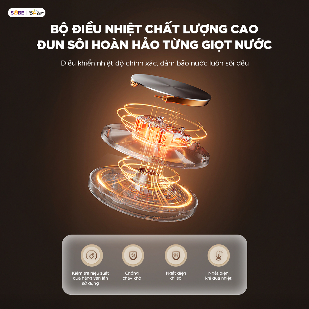 Ấm đun nước Bear 1.5L EB-5H15D - Ảnh 5