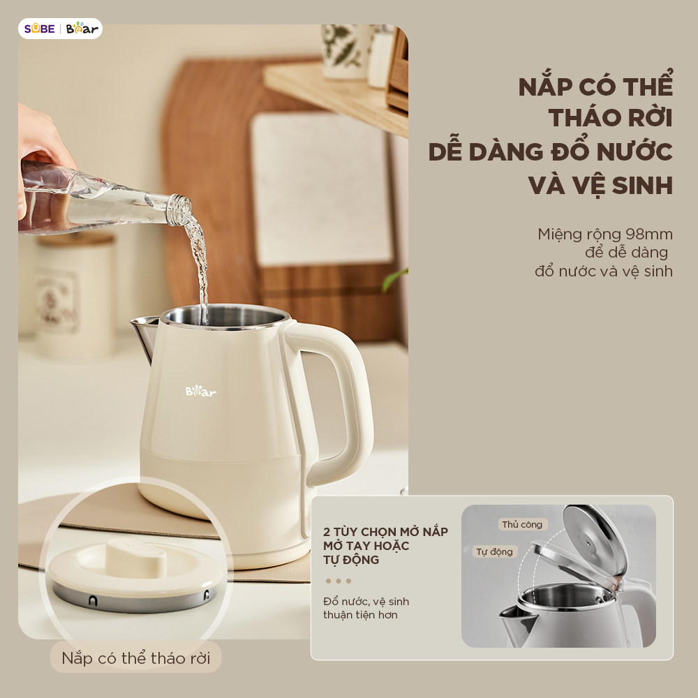 Ấm đun nước Bear 1.5L EB-5H15D - Ảnh 4