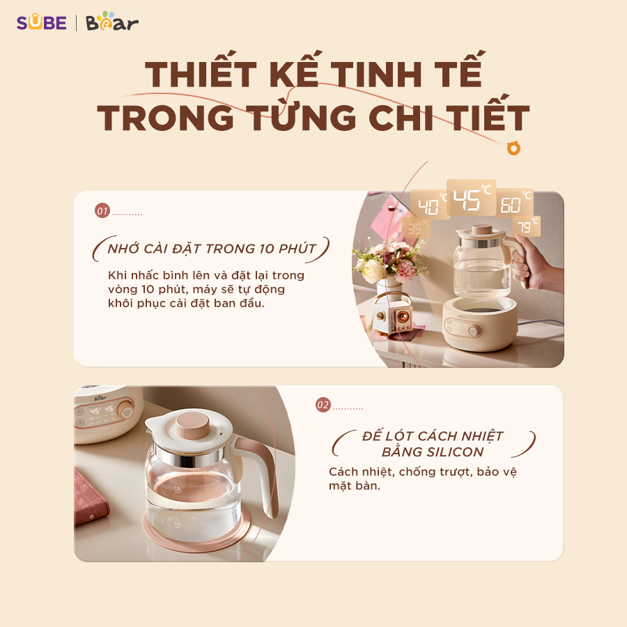Máy hâm sữa tiệt trùng Bear WW-4H12M - Ảnh 4