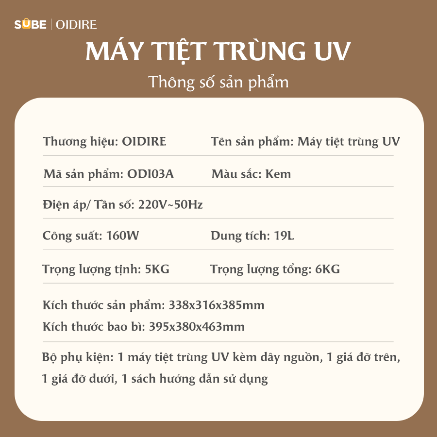 (GIÁ ĐỘC QUYỀN CNLG) Máy sấy tiệt trùng Oidire ODI03A - Ảnh 8