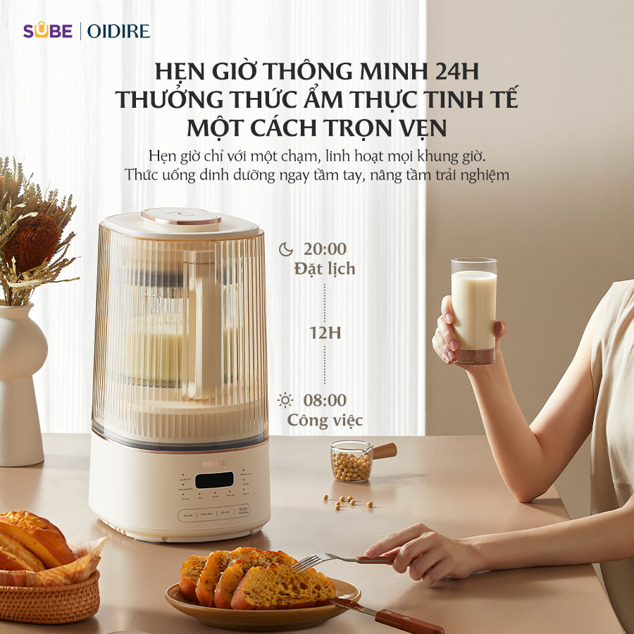 (GIÁ ĐỘC QUYỀN CNLG) Máy làm sữa hạt Oidire ODI04A - Ảnh 4