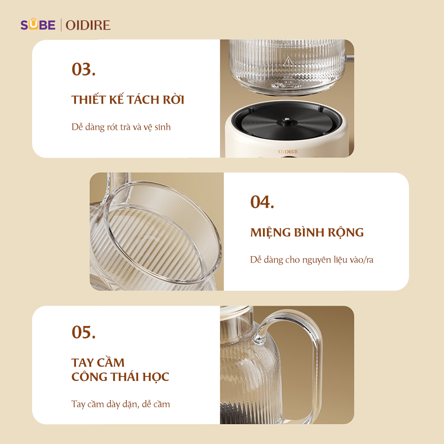 (GIÁ ĐỘC QUYỀN CNLG) Máy pha trà Oidire ODI05A - Ảnh 6