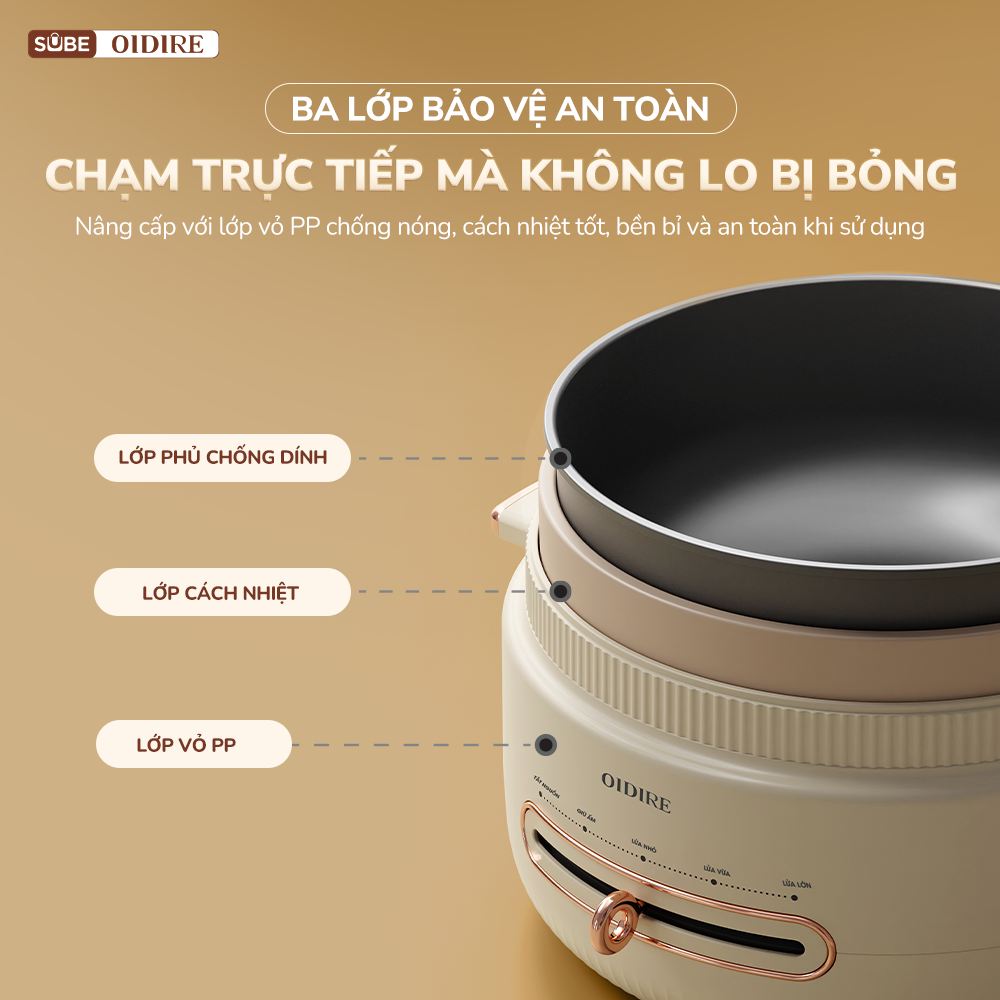 (GIÁ ĐỘC QUYỀN CNLG) Nồi lẩu Oidire 4L ODI07A - Ảnh 4