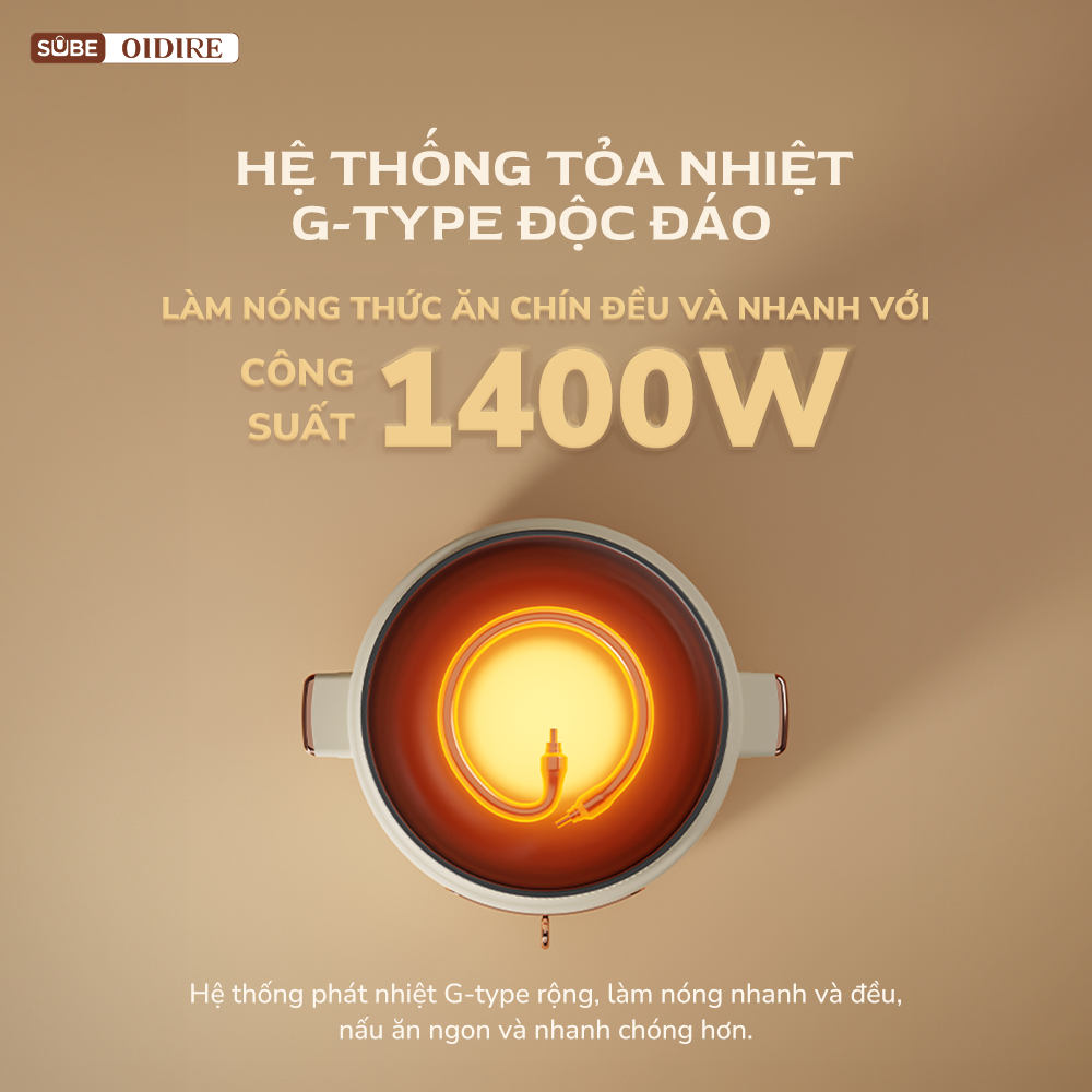 (GIÁ ĐỘC QUYỀN CNLG) Nồi lẩu Oidire 4L ODI07A - Ảnh 6