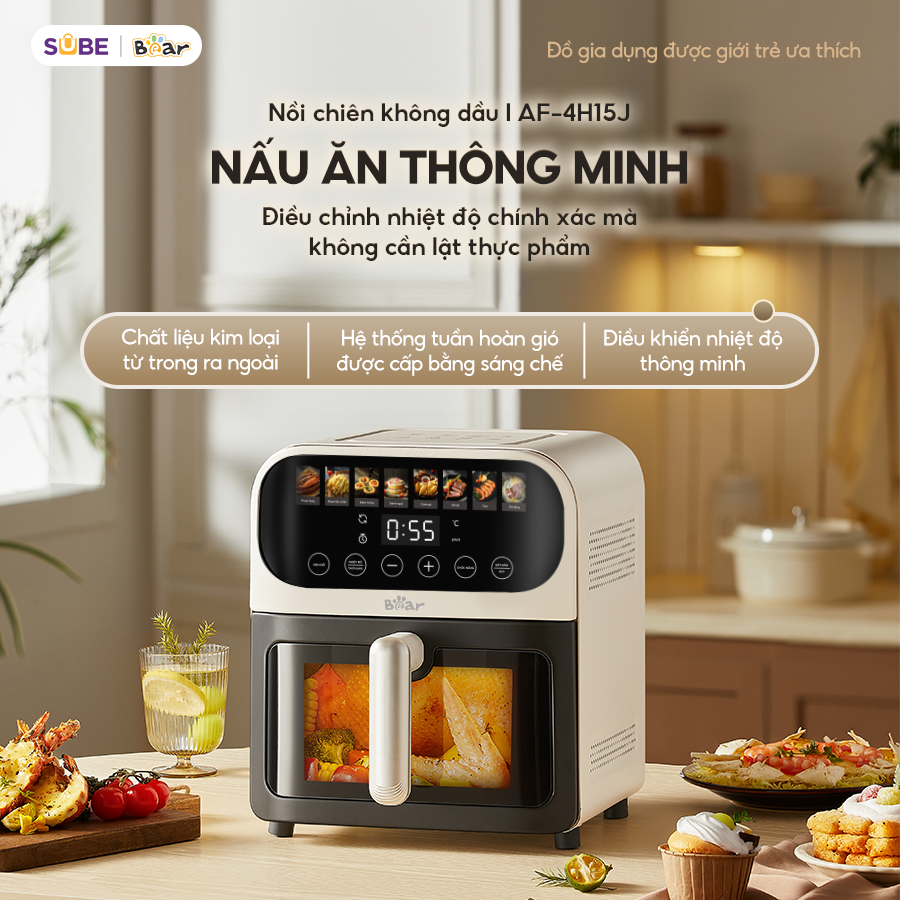 Nồi chiên không dầu Bear AF-4H15J