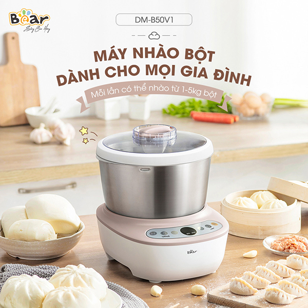 [HÀNG XẢ KHÔNG HỘP] Máy trộn bột Bear 5L bản quốc tế - ưu tiên ship Hà Nội - Ảnh 6