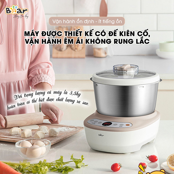 [HÀNG XẢ KHÔNG HỘP] Máy trộn bột Bear 5L bản quốc tế - ưu tiên ship Hà Nội - Ảnh 7
