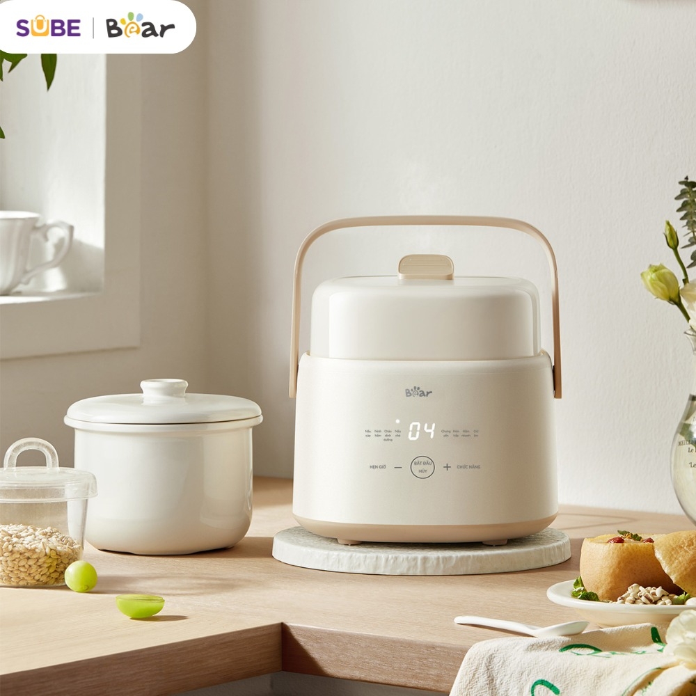 [HÀNG XẢ] Nồi nấu chậm Bear 1L 4H10E (ĐÃ QUA SỬ DỤNG 1-2 LẦN - KHÔNG HỘP)