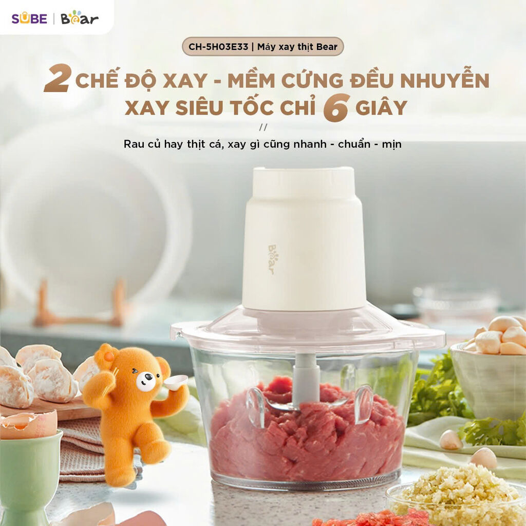 Máy xay thịt Bear 1,8L CH-5H03E33
