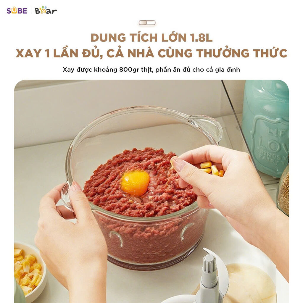 (GIÁ ĐỘC QUYỀN) Máy xay thịt Bear 1,8L CH-5H03E33 - Ảnh 7