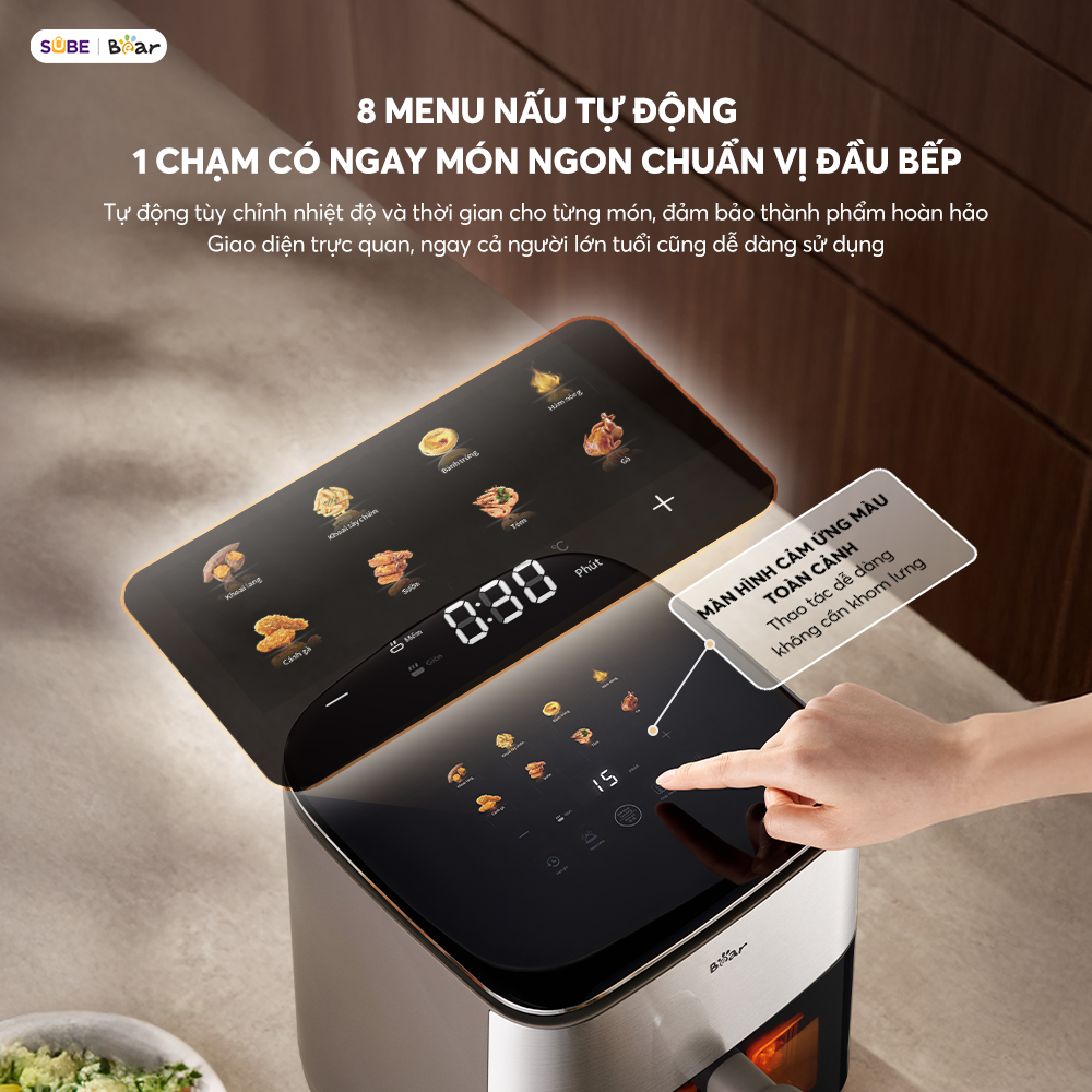 Nồi chiên không dầu Bear 6.2L AF-5H20J75 - Ảnh 10
