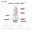 Máy xay Bear 0.3l GR-B03V8, phù hợp xay đồ ăn dặm, xay gia vị, lượng thịt ít - Ảnh 5
