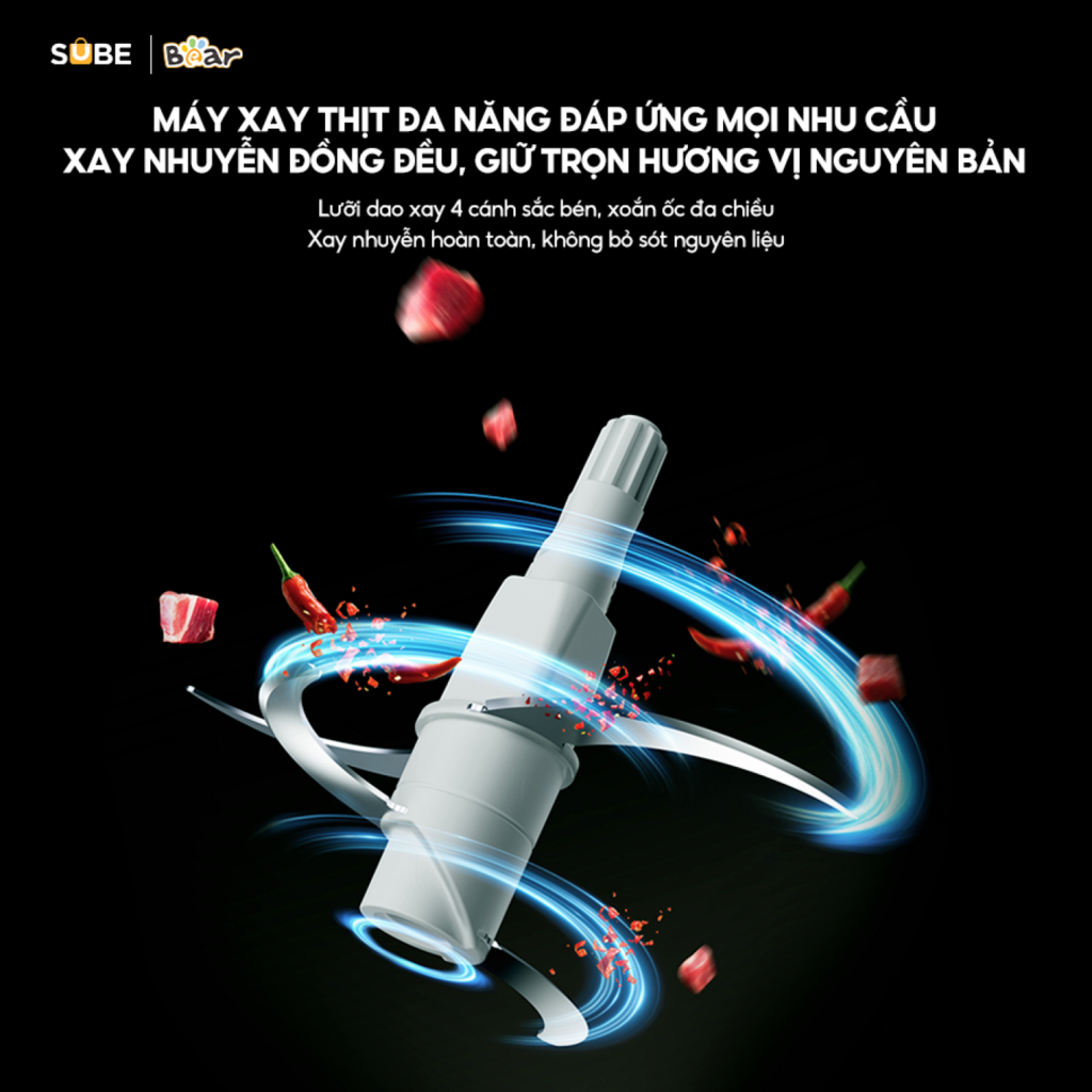 Máy xay thịt 1.8L Bear SB-MX20A - Ảnh 2