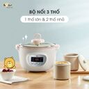 Nồi Nấu Chậm Bear 1,6L SUBE002 Bear Chính Hãng Đa Năng Nấu Cháo, Chưng Yến Bản Tiếng Việt - Ảnh 8