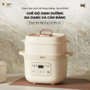 Nồi Nấu Chậm Bear 1,6L SB-NNC16 Đa Năng 6 Chế Độ Ninh Nấu Hầm Hấp Tiết Kiệm Thời Gian Giữ Trọn Chất - Ảnh 8