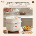 Nồi Nấu Chậm Bear 1,6L SB-NNC16 Đa Năng 6 Chế Độ Ninh Nấu Hầm Hấp Tiết Kiệm Thời Gian Giữ Trọn Chất - Ảnh 9