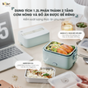 Hộp Cơm Cắm Điện Bear 2 Tầng 3 Ngăn Hâm Nóng Cực Nhanh Inox 304 An Toàn Giữ Nhiệt Chống Trào 1,2L - Ảnh 10