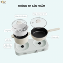 Bộ bếp điện đôi SB-BD02N kèm nồi chảo đa năng hấp, luộc, chiên tiện lợi, tiết kiệm chi phí - Ảnh 4