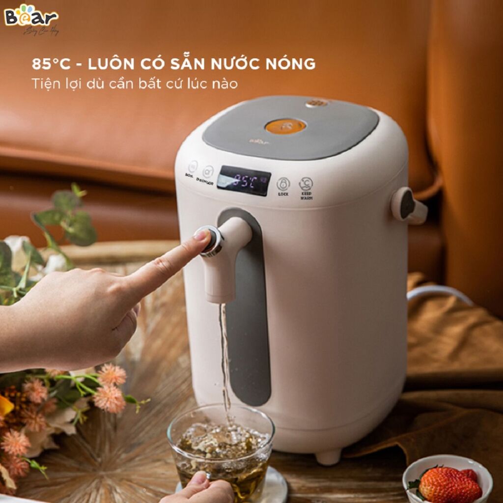 Bình đun nước thủy điện thông minh Bear 3L ZDH-H30B1/B30V1, tính năng khử clo và khoá trẻ em an toàn
