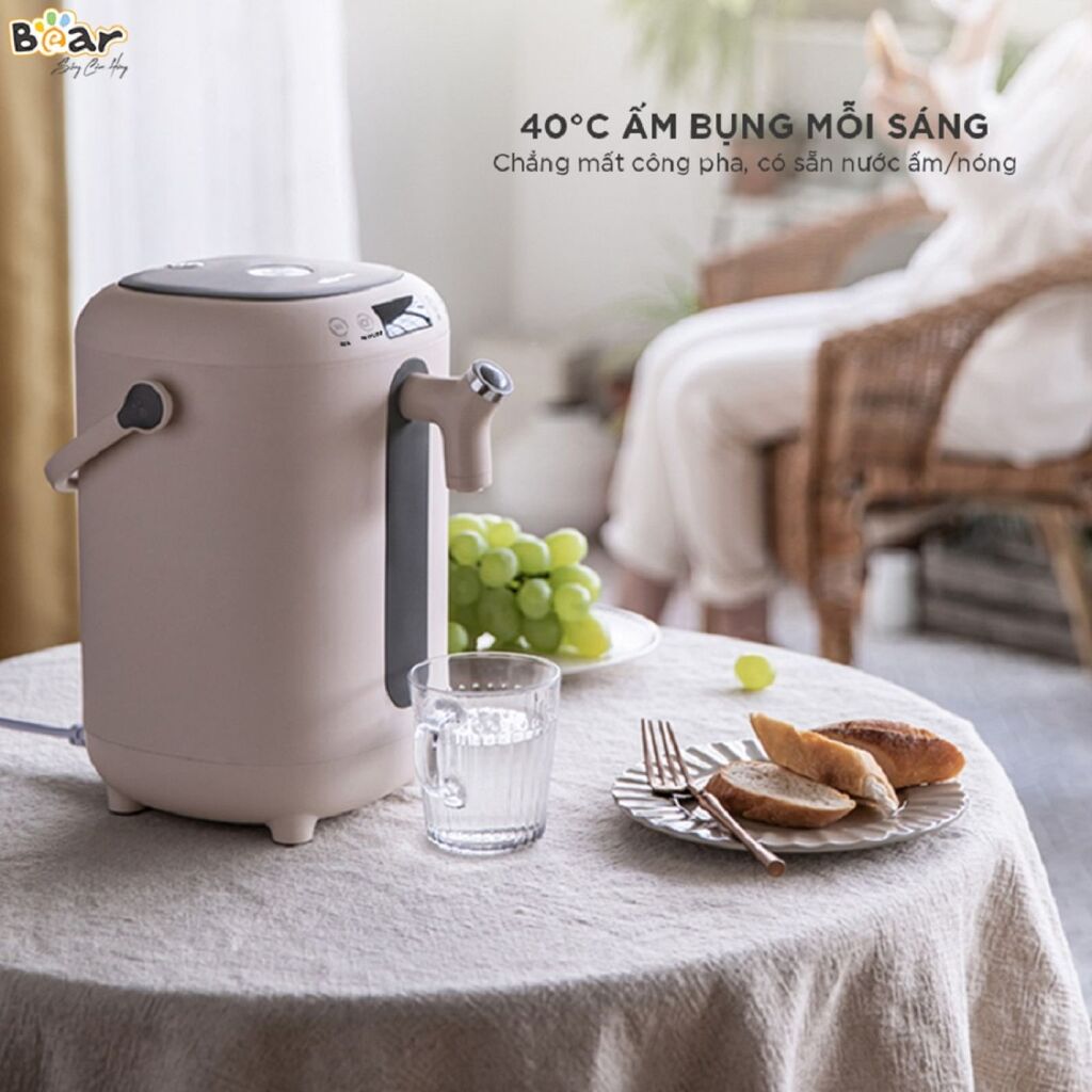 Bình đun nước thủy điện thông minh Bear 3L ZDH-H30B1/B30V1, tính năng khử clo và khoá trẻ em an toàn - Ảnh 4