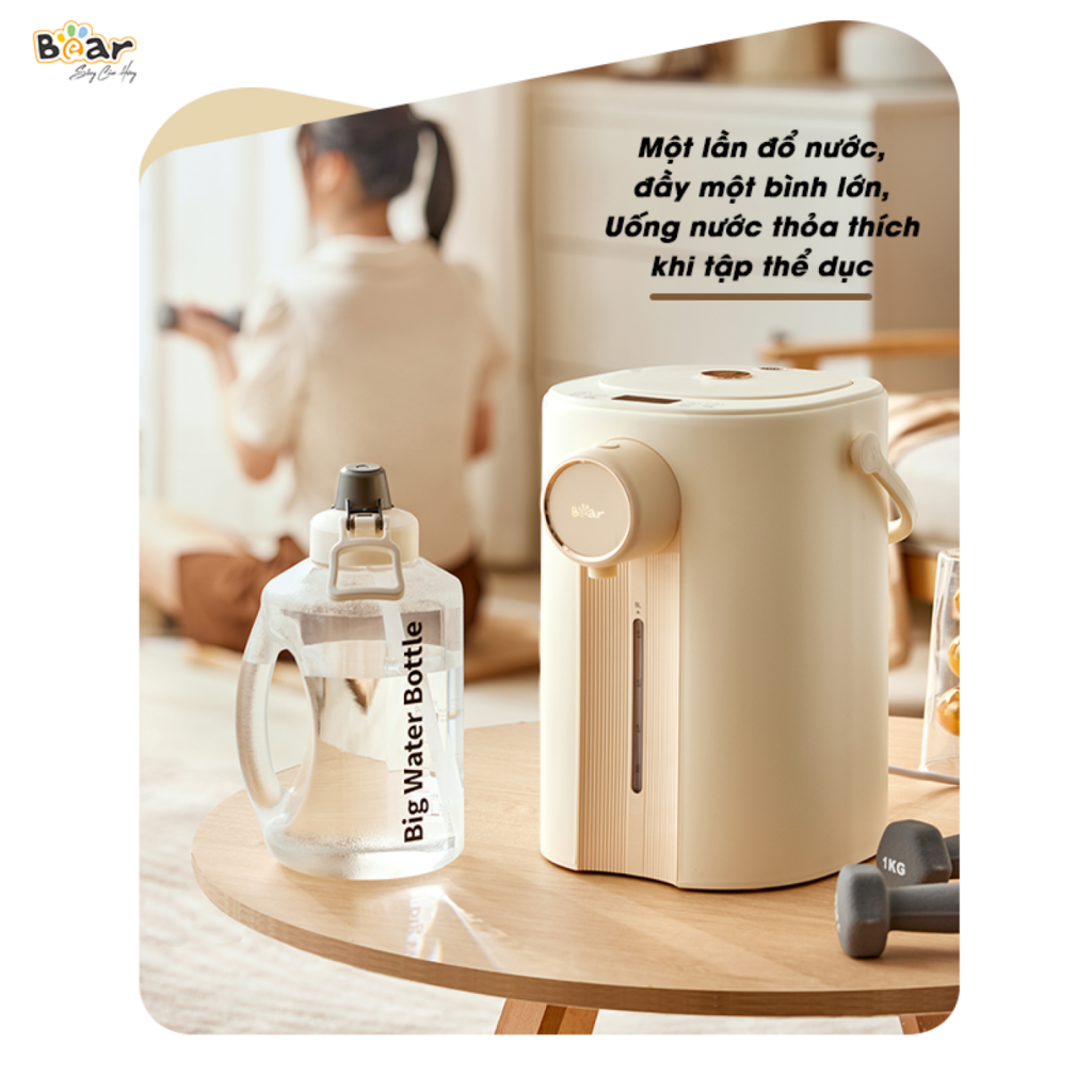 Bình Thủy Điện Đun Nước Nóng Bear 5L Đun Sôi Siêu Nhanh Khử Clo 11 Mức Nhiệt Có Đèn Dịu Nhẹ Ban Đêm - Ảnh 6