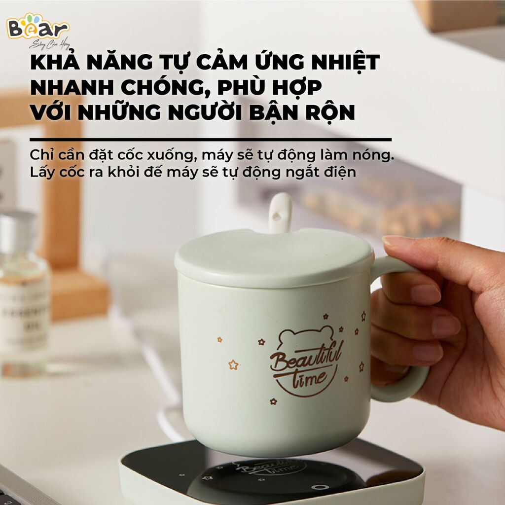 Đế Làm Nóng Đồ Uống Bear Hâm Trà, Hâm Sữa Nhanh, Vật Liệu An Toàn Tiết Kiệm - C16J5 - Ảnh 4