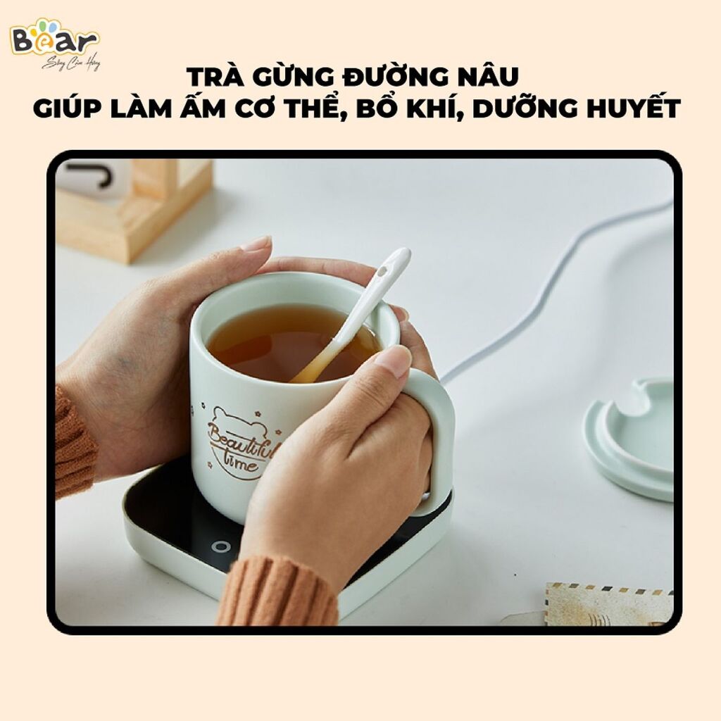Đế Làm Nóng Đồ Uống Bear Hâm Trà, Hâm Sữa Nhanh, Vật Liệu An Toàn Tiết Kiệm - C16J5 - Ảnh 6
