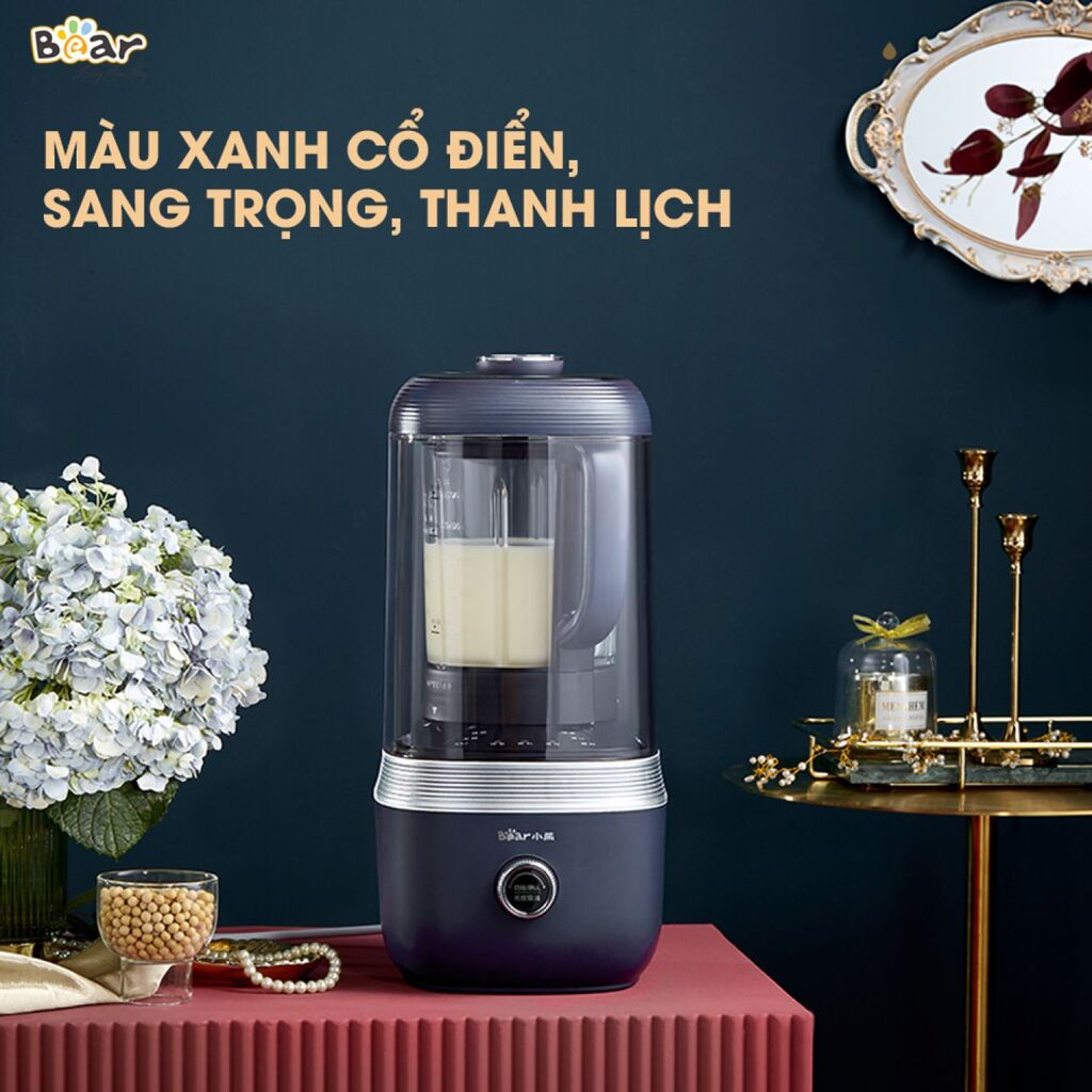 Máy Nấu Sữa Hạt Bear Đa Năng 1,5L Chống Ồn Cao Cấp, Xay Nấu Sữa Hạt, Xay Sinh Tố Tiện Lợi PBJ-B06S2