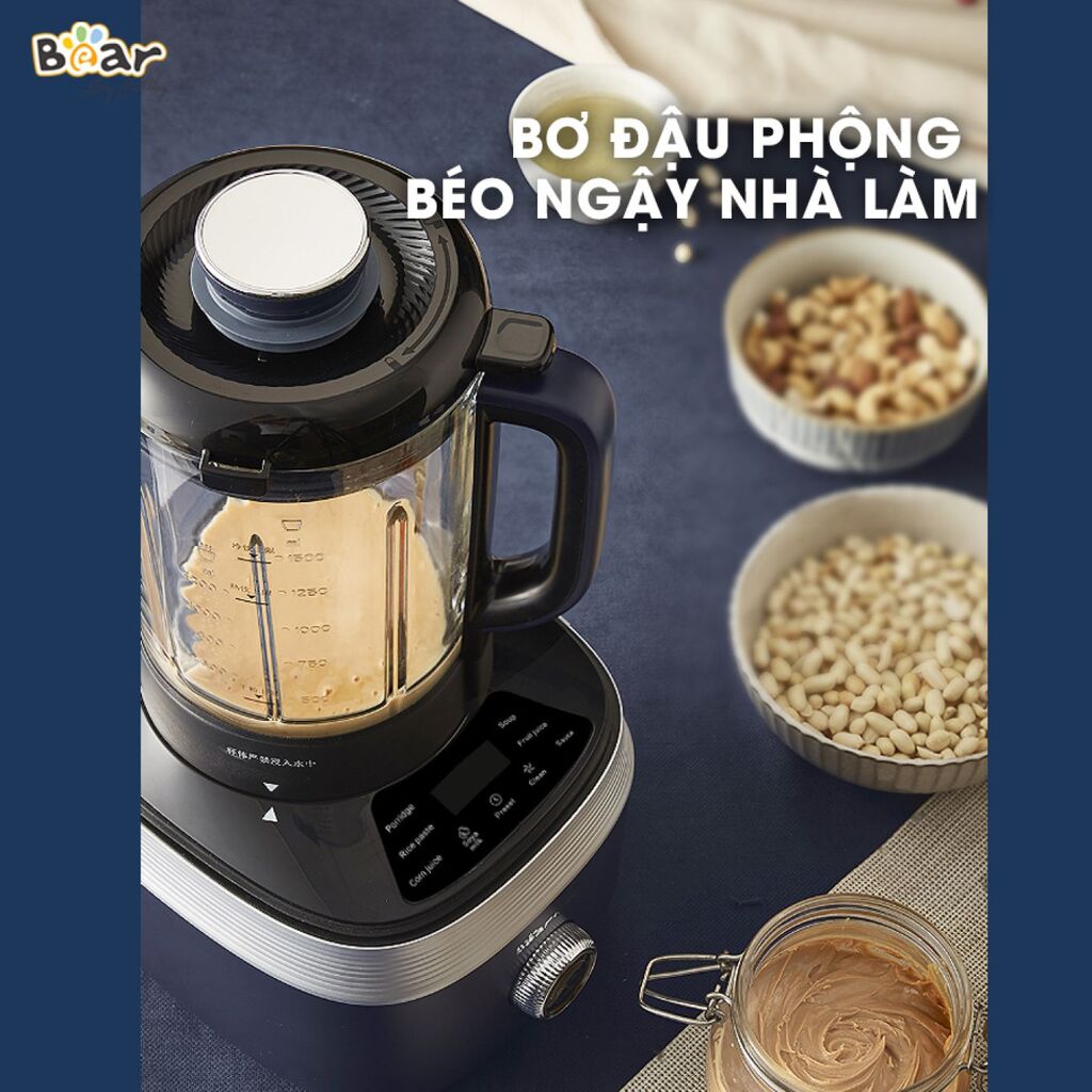 (GIÁ ĐỘC QUYỀN) Máy Làm Sữa Hạt Bear Đa Năng 1,5L Chống Ồn Cao Cấp, Xay Sinh Tố Tiện Lợi PBJ-B06S2 - Ảnh 7