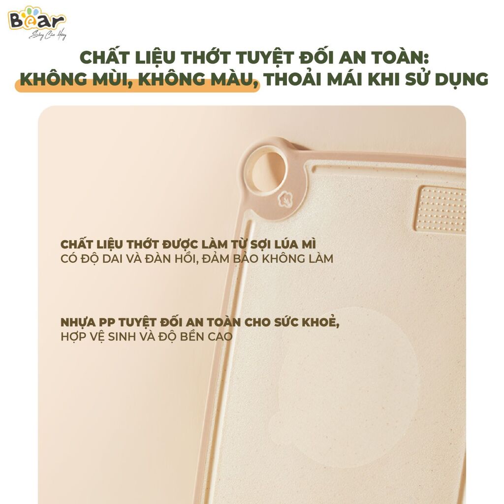 Thớt Bear cao cấp, kháng khuẩn, chất liệu an toàn CX-E0023 (Size S) - Ảnh 6