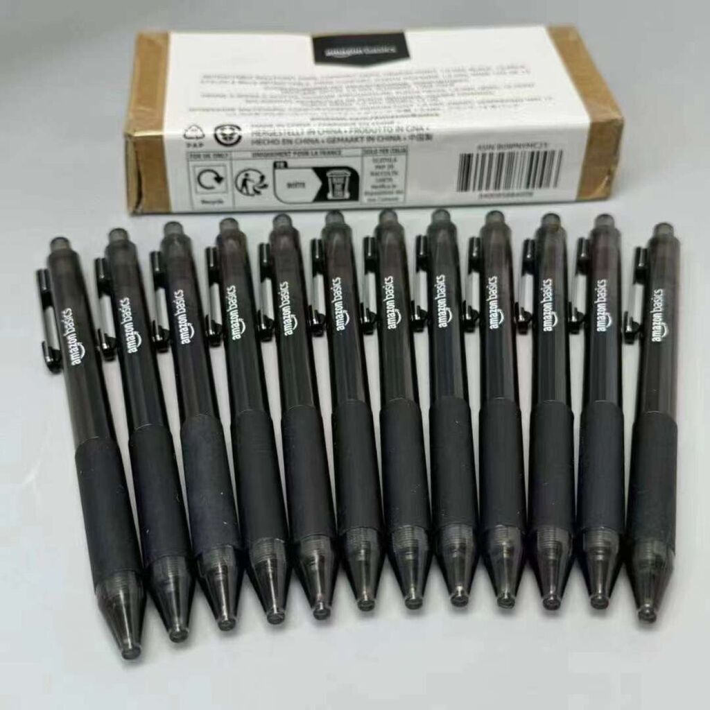 Hộp 12 chiếc bút bi Amazon Basics ( Mỹ ) B09PNYMC23 - Màu đen. Viết trơn & chữ đẹp. - Ảnh 8