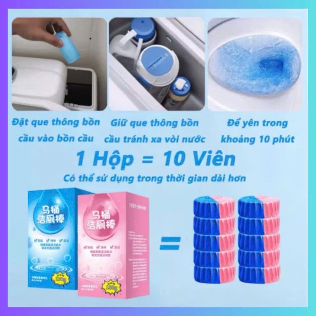 Thanh thả bồn cầu vệ sinh diệt khuẩn có hương thơm khử mùi (150g) - Ảnh 4
