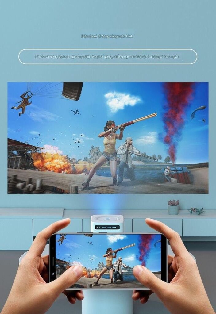 Máy Chiếu Mini Siêu Nét B25M 2024 Full HD.Bộ nhớ 64Gb bản nội địa Trung.Tặng kèm Chân Máy - Ảnh 6