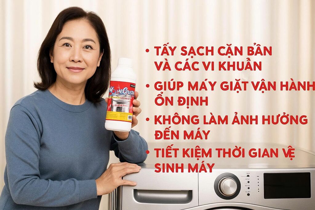 Nước tẩy lồng máy giặt hovegreen 1 Lít - Ảnh 3
