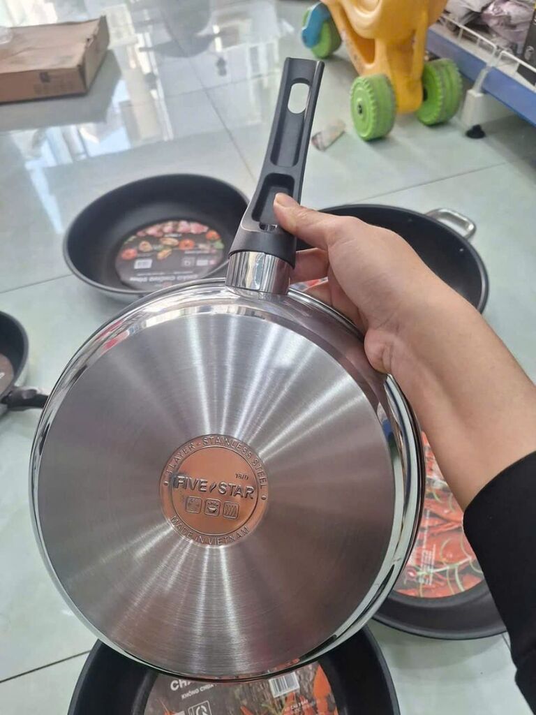Chảo inox chống dính five star 3 đáy 26cm - Ảnh 2