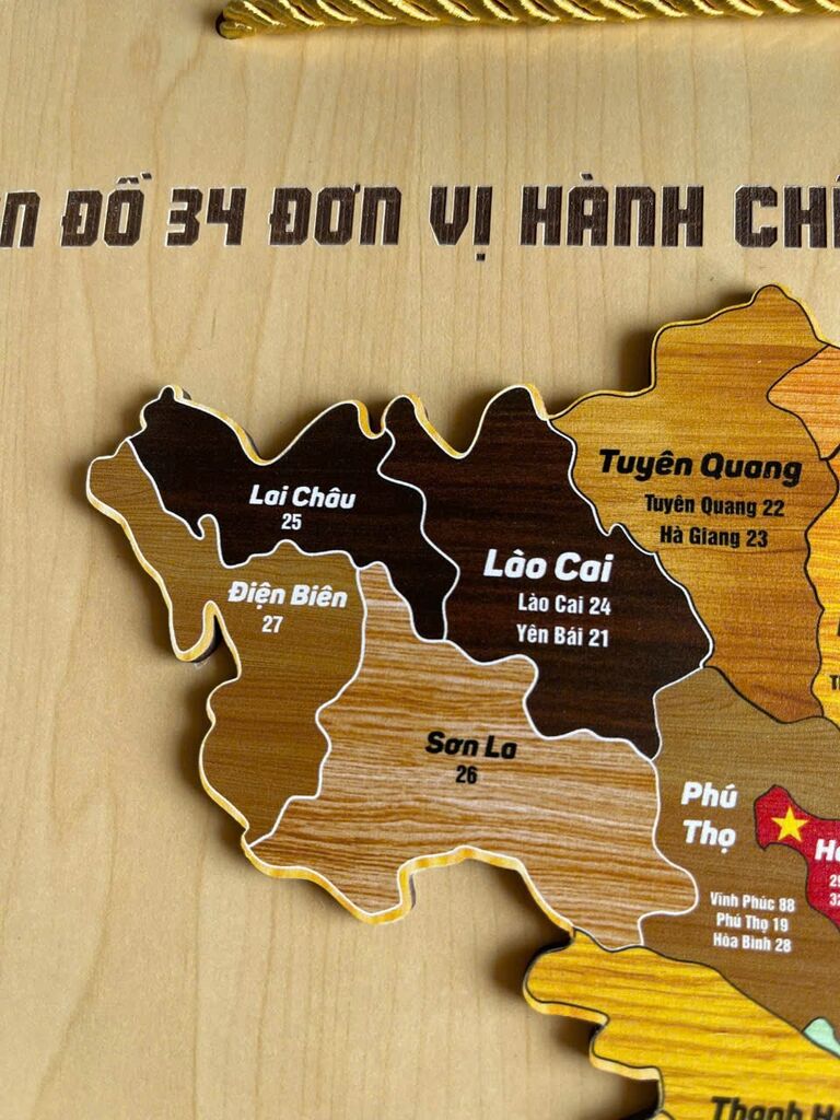 Bản đồ gỗ 34 tỉnh thành Việt Nam mới nhất  - Ảnh 7