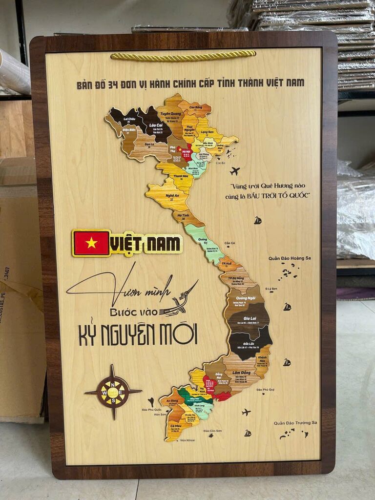 Bản đồ gỗ 34 tỉnh thành Việt Nam mới nhất  - Ảnh 4