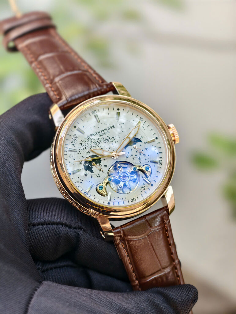 Đồng hồ Patek nam cơ full kim (fake) - Ảnh 3