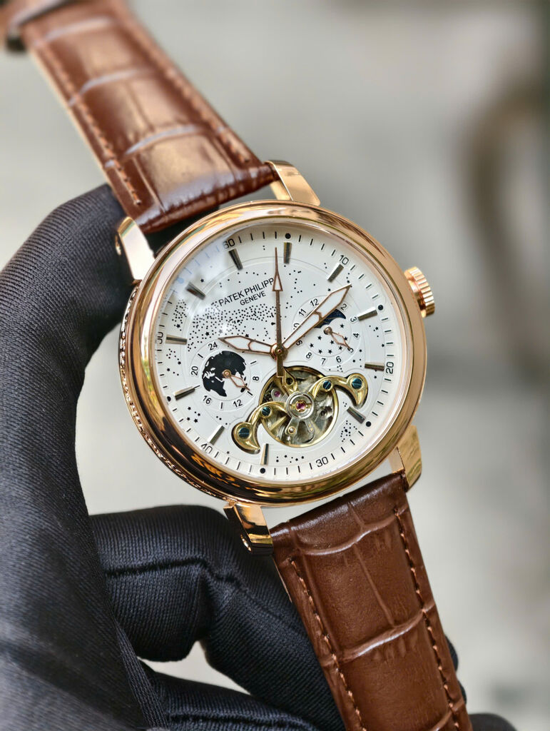 Đồng hồ Patek nam cơ full kim (fake) - Ảnh 6