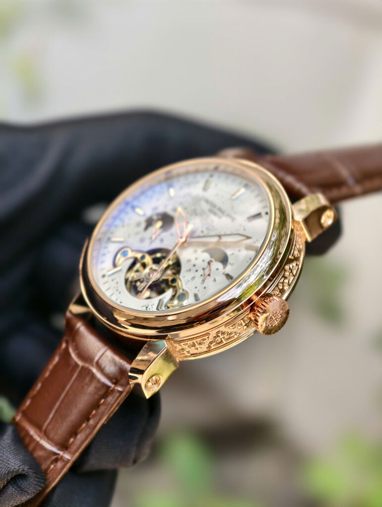 Đồng hồ Patek nam cơ full kim (fake) - Ảnh 10