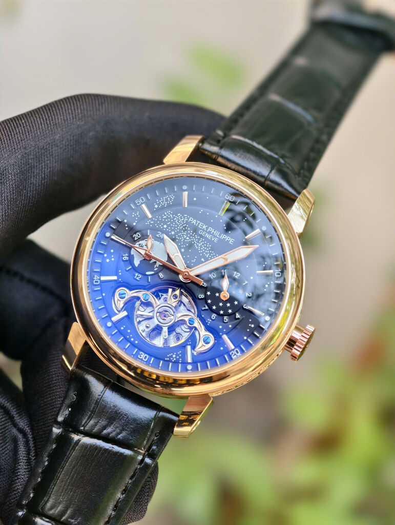 Đồng hồ Patek nam cơ full kim (fake) - Ảnh 9