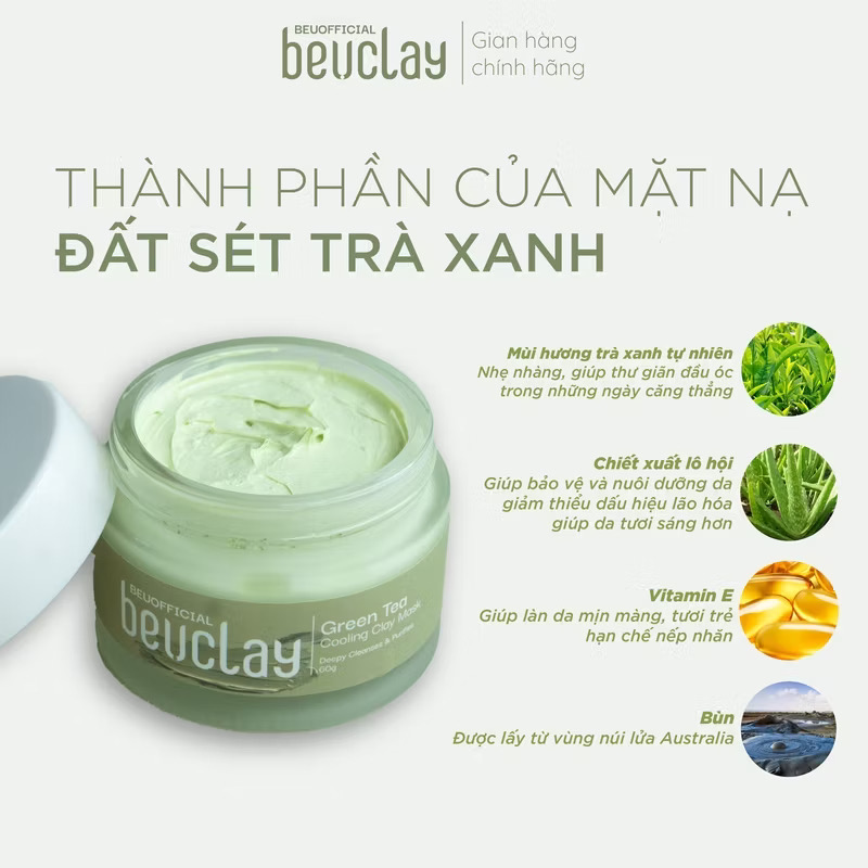 Mặt nạ đất sét trà xanh - Ảnh 5