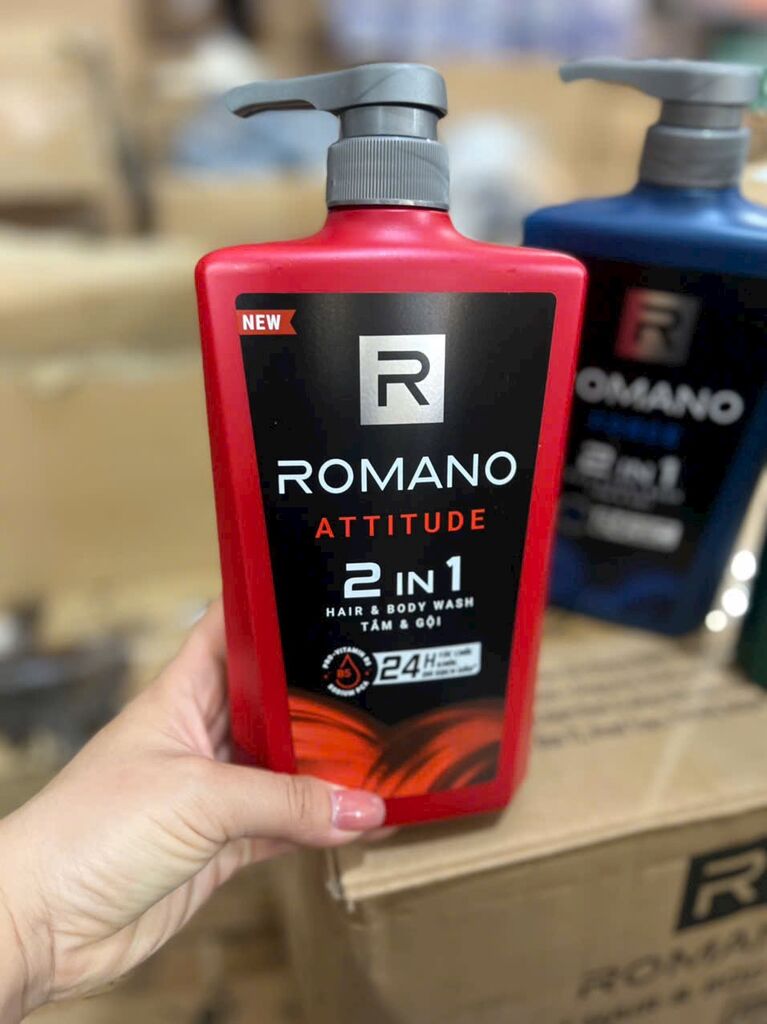 Tắm gội romano chai 650g