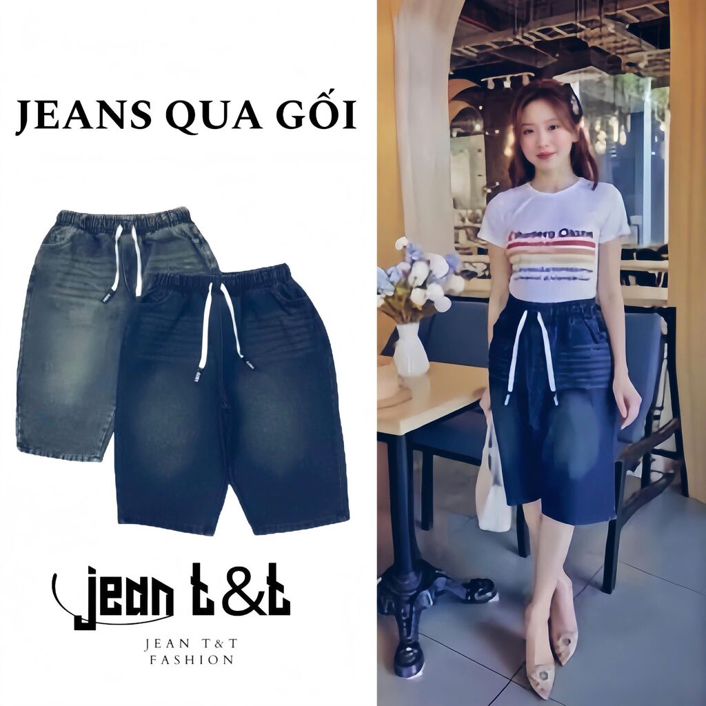 Quần ngố bò jean nữ