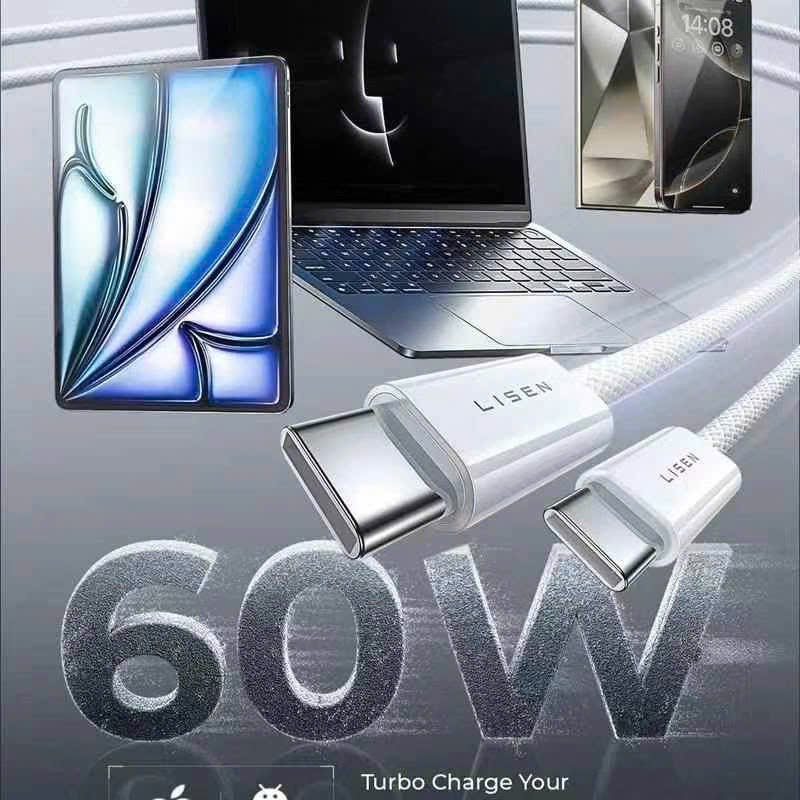 Cáp Lisen USB-C to USB-C 60W 1m (Hàng bán trên Amazon) - Ảnh 4